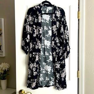 Black and white floral overlay